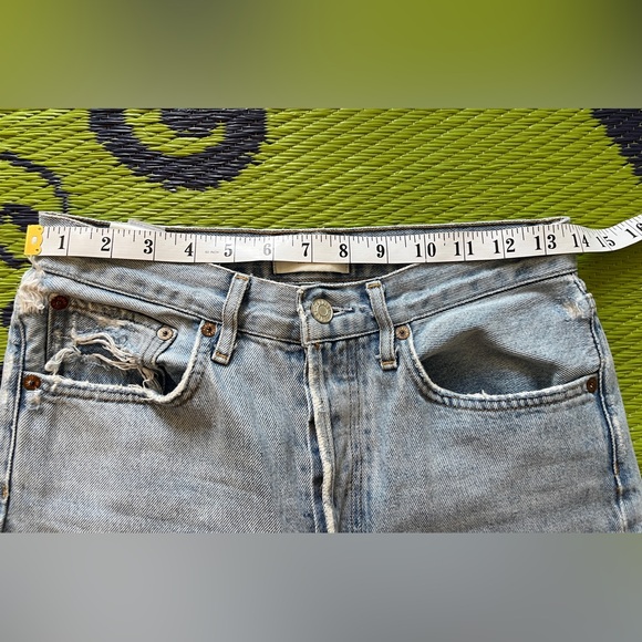 AGOLDE 90's Mid Rise Loose Fit 25 Colour Snapshot Light fading destroyed details - Picture 10 of 12